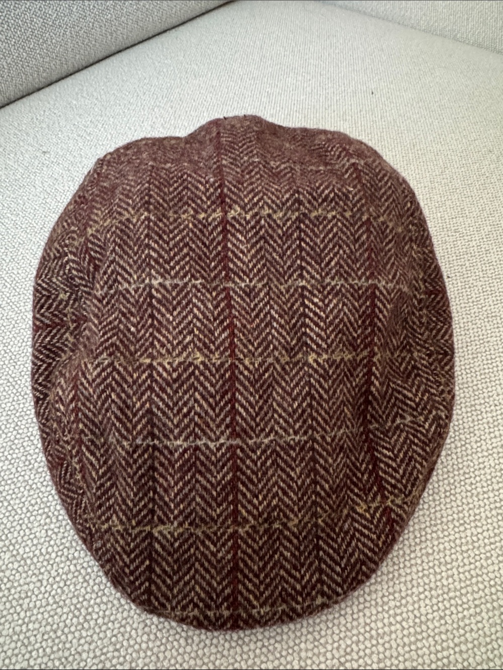 New Era Brown Tweed Newsboy Cap